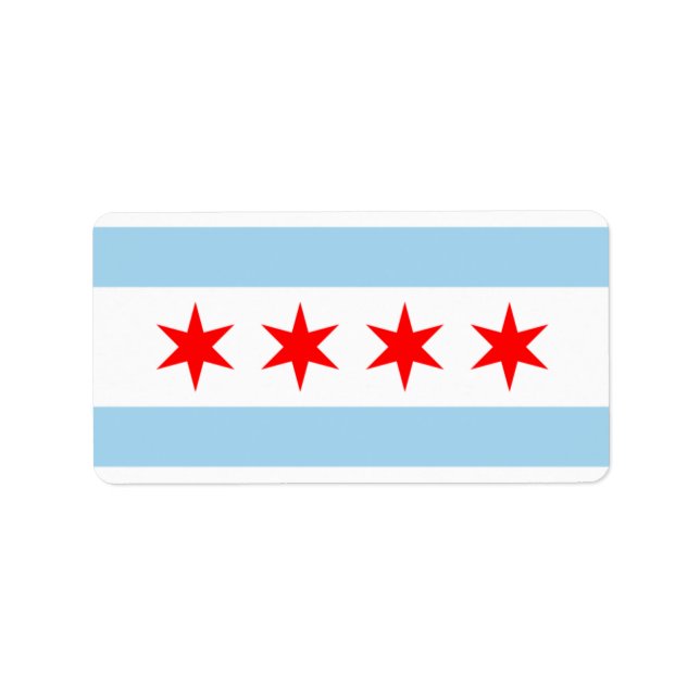 CHICAGO FLAG STICKERS! ADRESSAUFKLEBER (Vorne)