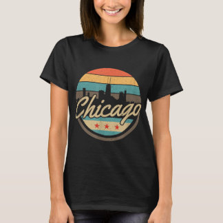 Chicago Flag Tshirt Skyline Vintag Illinois USA S