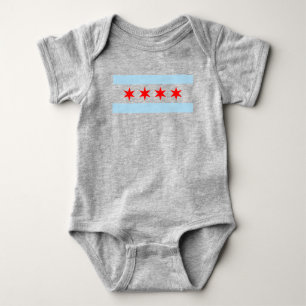 Chicago-Flagge Baby Strampler