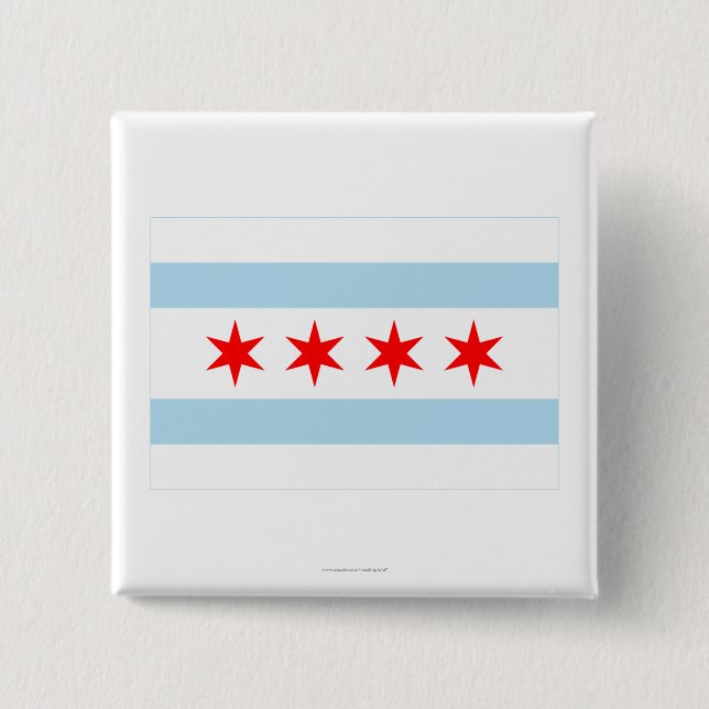Chicago-Flagge Button (Vorderseite)