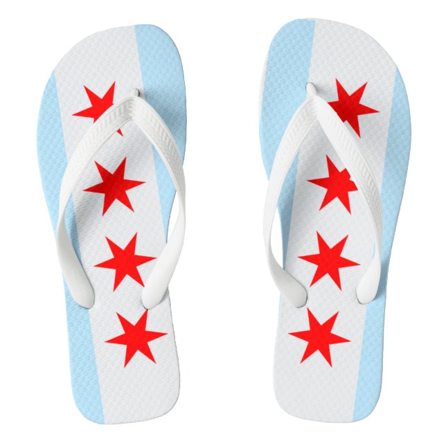 Chicago-Flagge Flip Flops (Fußbett)