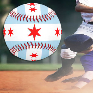 Chicago-Flagge, Illinois-Sport / Baseballbälle Baseball