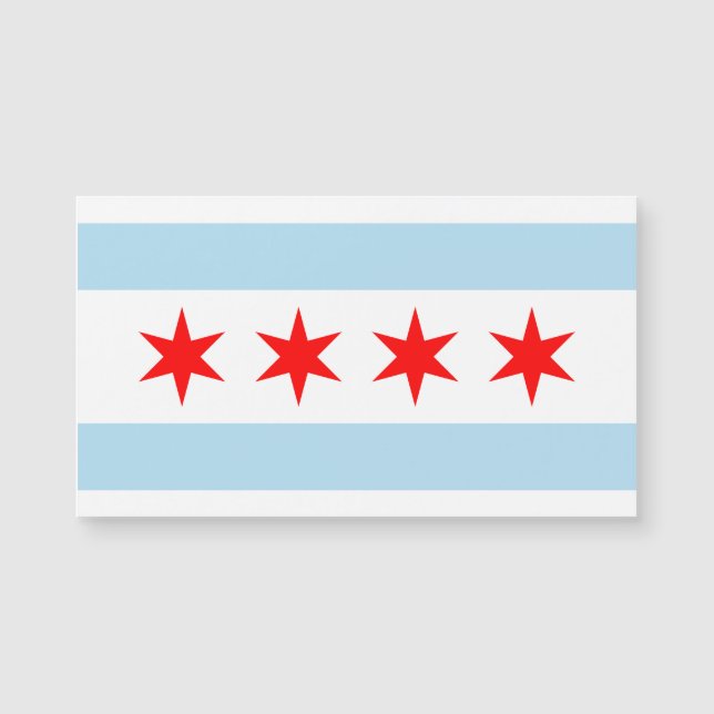 Chicago-Flagge Magnetkarte (Vorderseite)