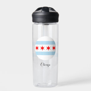 Chicago-Flagge, Patriotisches USA, Illinois Trinkflasche
