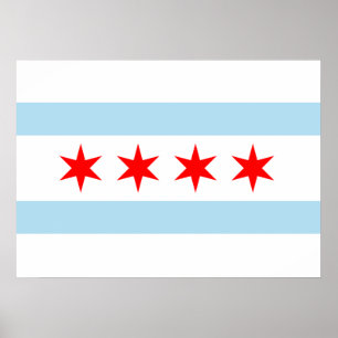 Chicago-Flagge Poster
