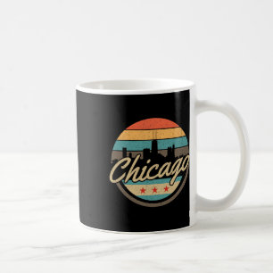 Chicago-Flagge Skyline Vintage Illinois USA Souven Kaffeetasse