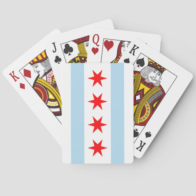 Chicago-Flagge Spielkarten (Rückseite)