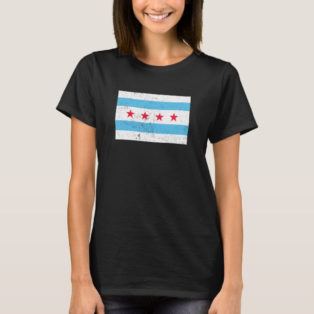 Chicago Flagge T-Shirt (Vorderseite)