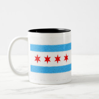 Chicago-Flagge Zweifarbige Tasse