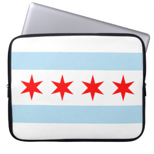 Chicago-Flaggen-Laptop-Hülsen Laptopschutzhülle