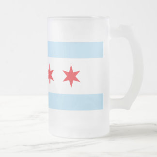Chicago-Flaggen-mattierte Bier-Tasse Mattglas Bierglas
