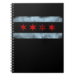 Chicago-Flaggen-Skyline-Kleid Notizblock