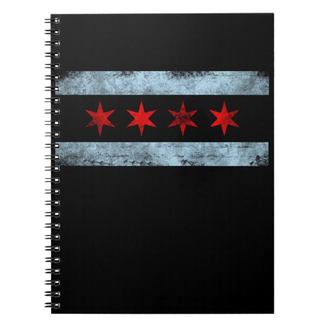 Chicago-Flaggen-Skyline-Kleid Notizblock (Vorderseite)