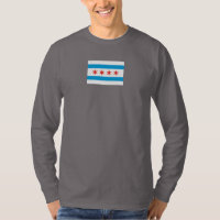 Chicago-Flaggen-T - Shirt-lange Hülse