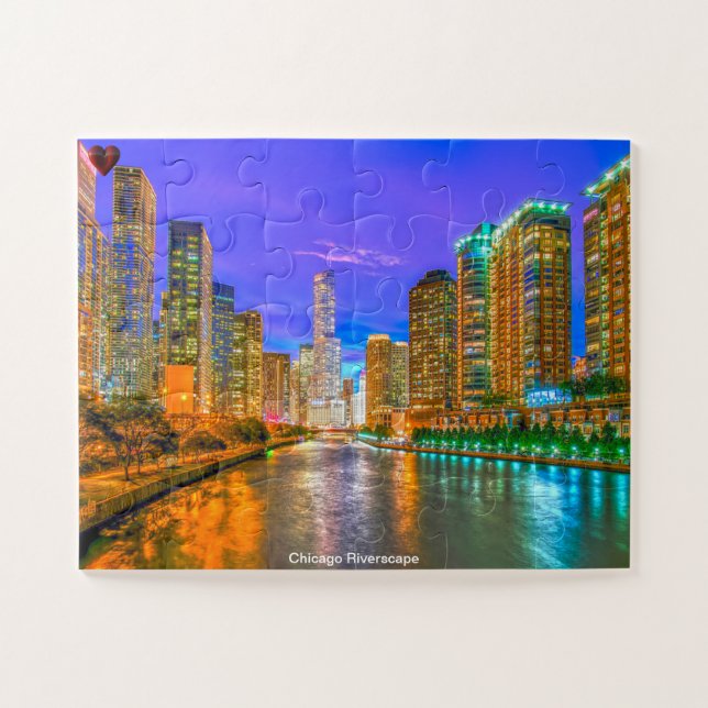 Chicago-Flusslandschaft-Puzzle (Horizontal)