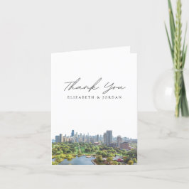 Chicago Foto Lincoln Park Blank Dankeschön Karte