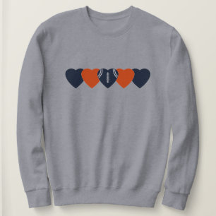 Chicago-Fußballfan-Herz-Dunkel Sweatshirt