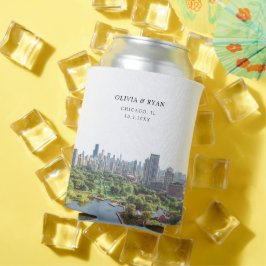 Chicago Gastgeschenk Hochzeit Custom Dosenkühler