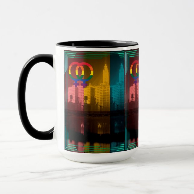 Chicago Gay Lesbian Interest Wrigley Bldg 1930er Tasse (Links)