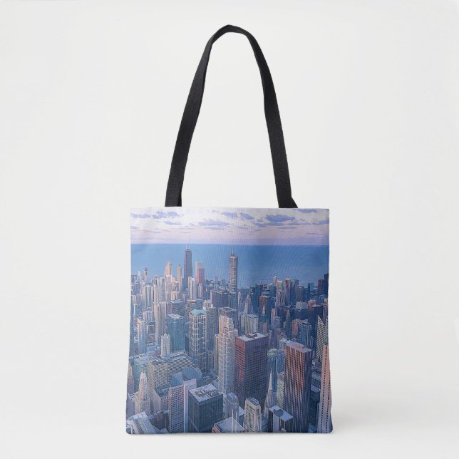 Chicago Gebäude Artwork| Tasche (Vorderseite)