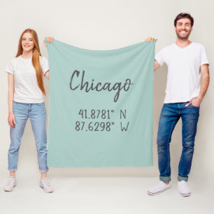 Chicago GPS koordiniert Breitengrad Fleecedecke