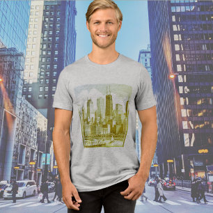 Chicago Green Graphic T - Shirt Tri-Blend Shirt