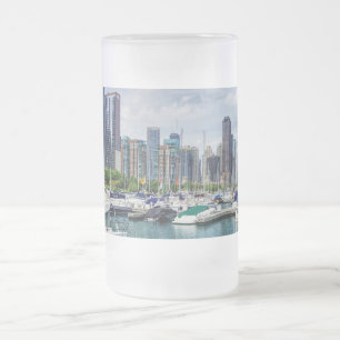 Chicago Harbor Mattglas Bierglas