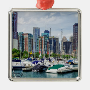 Chicago Harbor Ornament Aus Metall