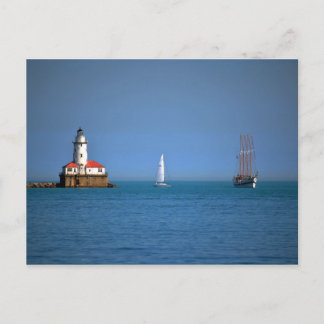 Chicago Harbor Postkarte