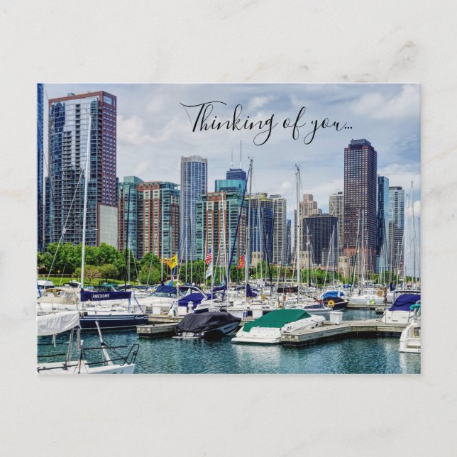 Chicago Harbour denken Sie an Sie Postkarte (Vorderseite)