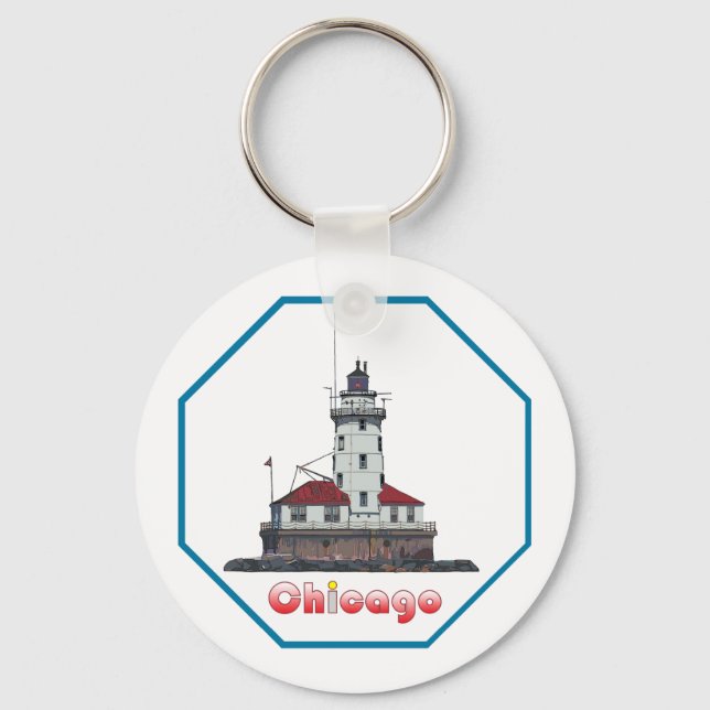 Chicago Harbour Light Schlüsselanhänger (Vorderseite)