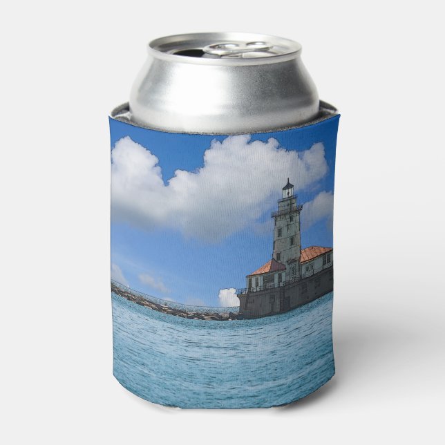 Chicago Harbour Lighthouse Painterly Dosenkühler (Kanne Vorderseite)
