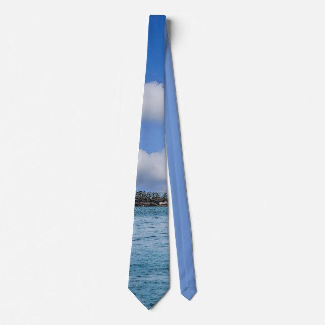 Chicago Harbour Lighthouse Painterly Neck Tie Krawatte (Vorderseite)