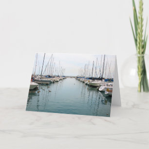 Chicago Harbour - Sailboat Greeting Card Karte