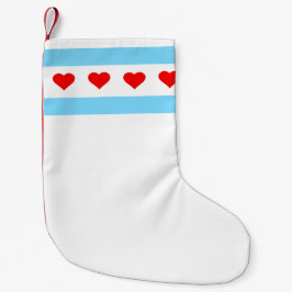 Chicago-Herz-Flaggen-WeihnachtsStrumpf Kleiner Weihnachtsstrumpf