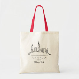 Chicago-Hochzeits-Willkommens-Tasche Tragetasche