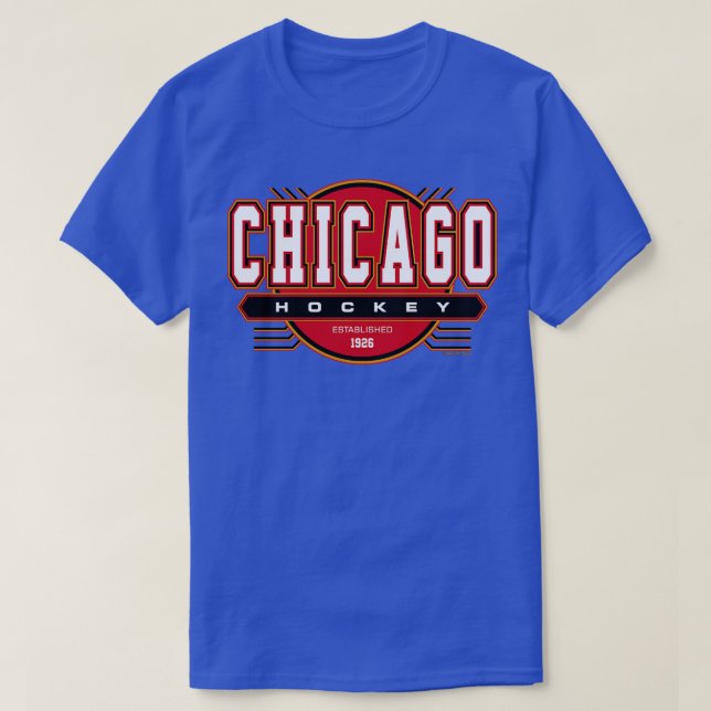 Chicago Hockey Retro Vintag Blackhawks Inspiriert  T-Shirt (Design vorne)