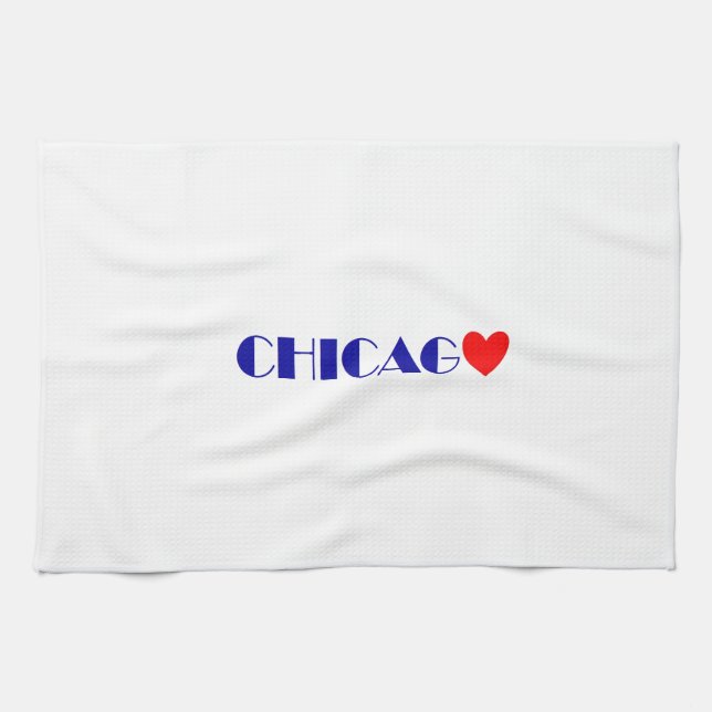 Chicago ich liebe dich geschirrtuch (Horizontal)