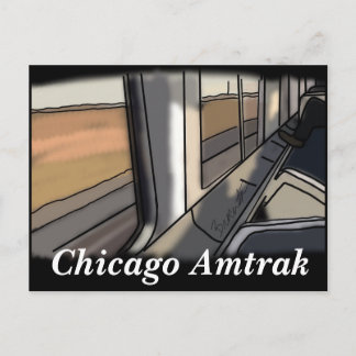 Chicago, IL amtrak Postkarte