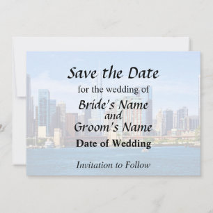 Chicago IL - Aussicht Vom Lake Michigan Save The Date