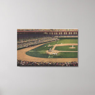 Chicago, IL - Comiskey Park, Zuhause-Platte, Leinwanddruck