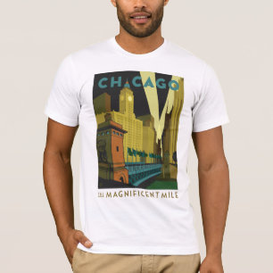 Chicago, IL - Die prächtige Meile T-Shirt