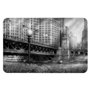 Chicago, IL - DuSable Bridge, erbaut 1920  - SW Magnet