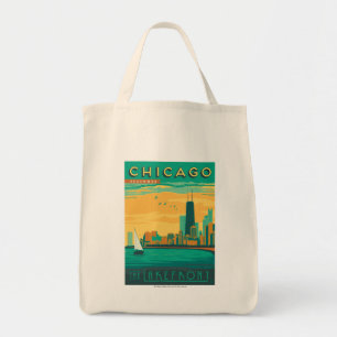 Chicago, IL - Genießen Sie das Seeufer Tragetasche