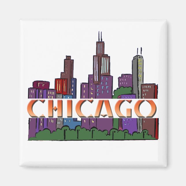Chicago IL Magnet (Vorne)