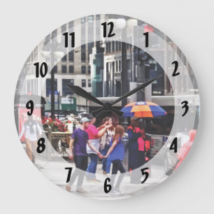 Chicago IL - Rainy Day on E Wacker Drive Große Wanduhr