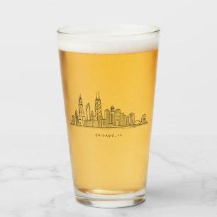 Chicago IL Stadtbild-Illustration Glas