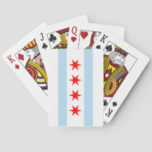Chicago Illinois 4 Sterne Vintage Reise Spielkarten