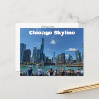 Chicago, Illinois Abstrakt Skyline