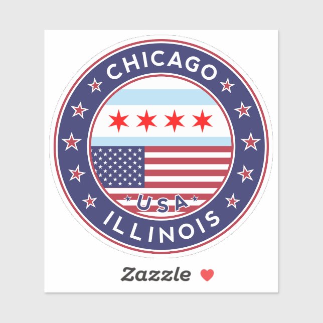 CHICAGO, Illinois Aufkleber (Blatt)